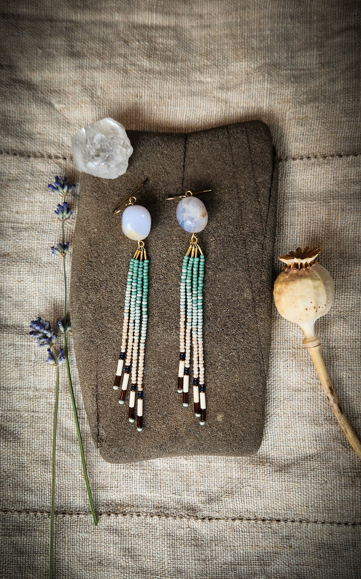 Chalcedony Sea Foam Drops