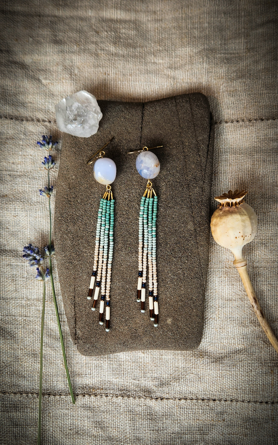 Chalcedony Sea Foam Drops