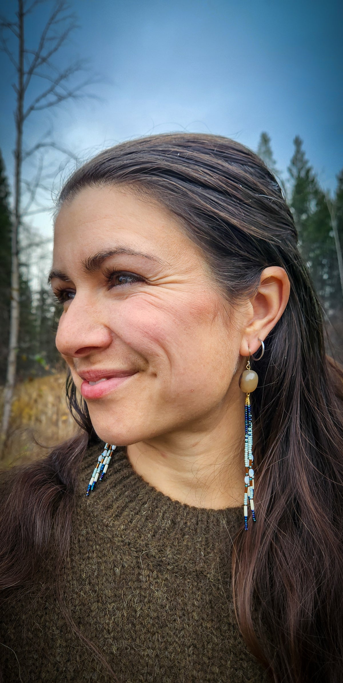 Chalcedony Cosmic Indigo Drops
