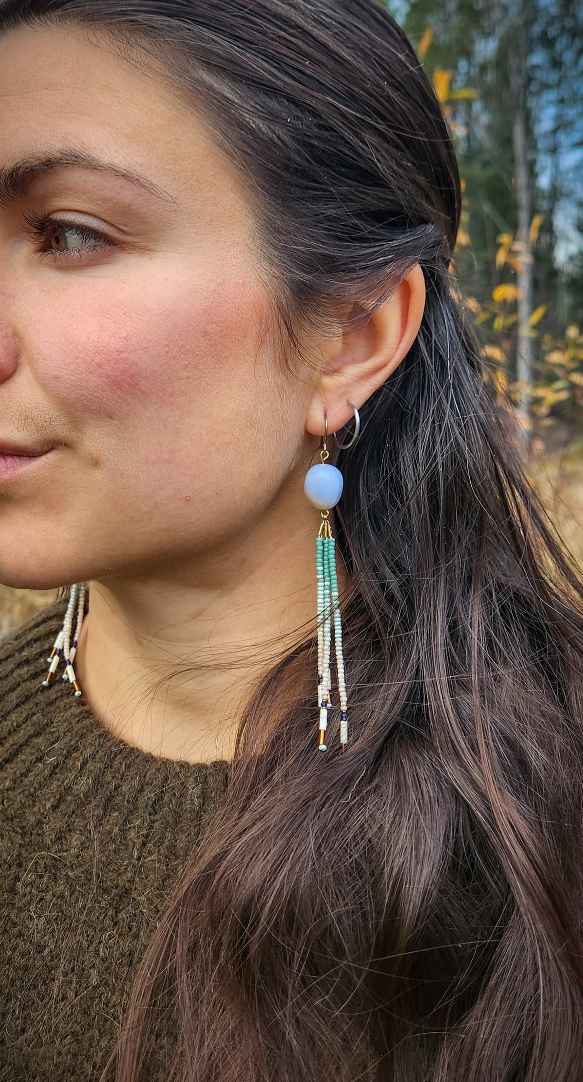 Chalcedony Sea Foam Drops