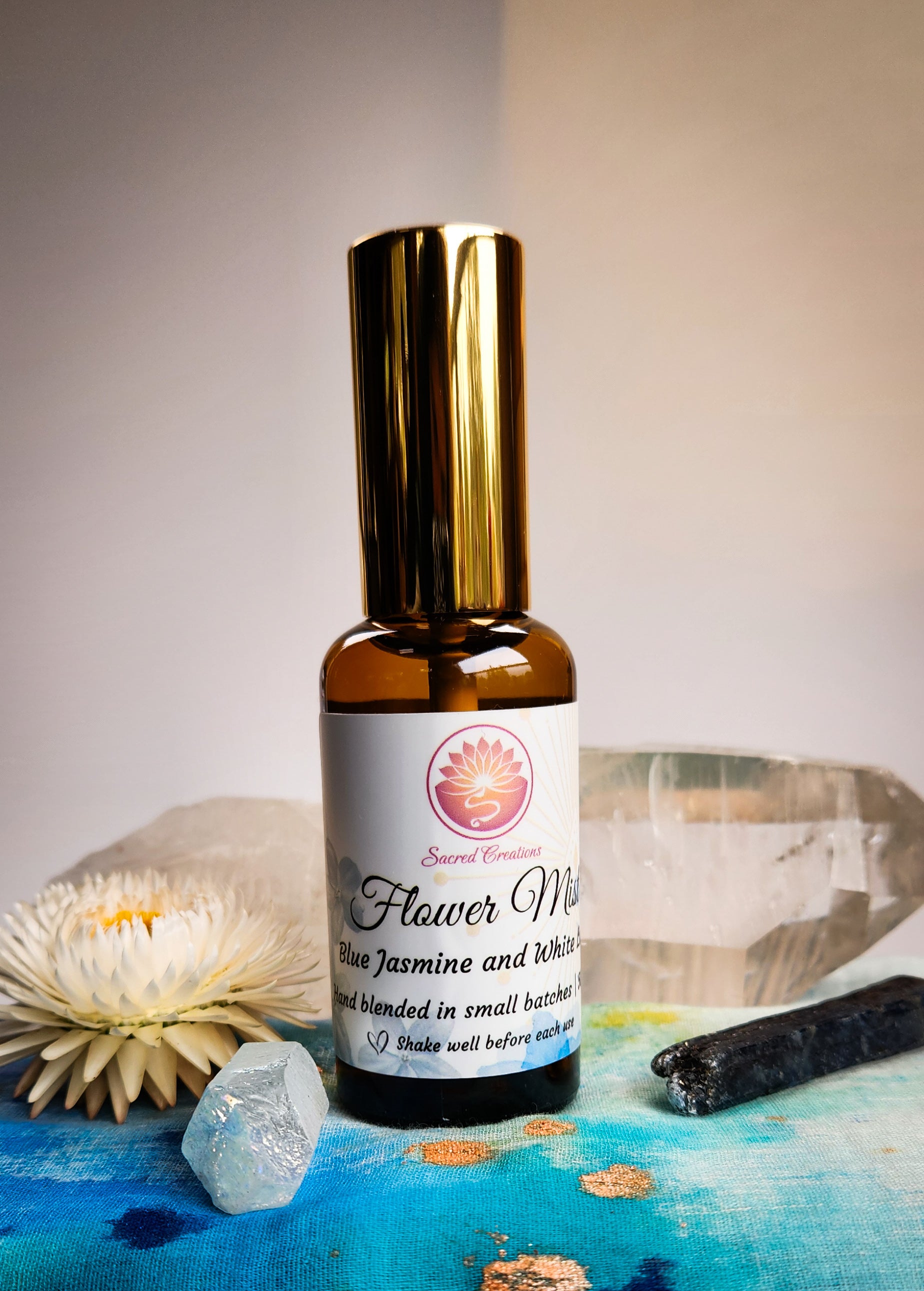 Blue Jasmine and White Lotus