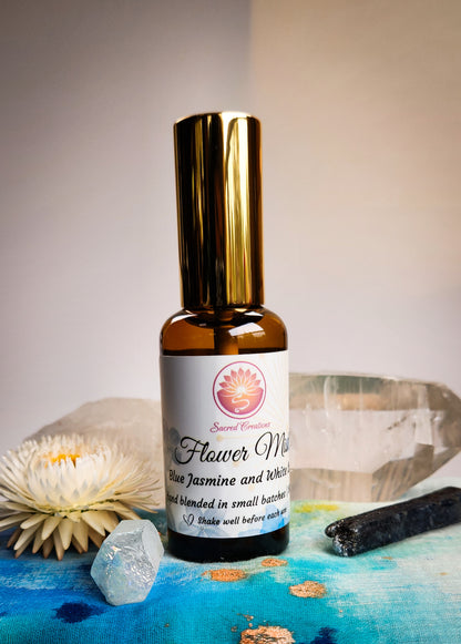 Blue Jasmine and White Lotus