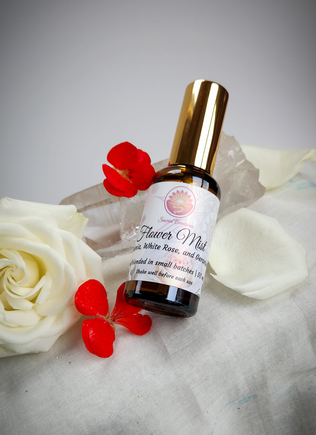 Gardenia, White Rose, and Geranium