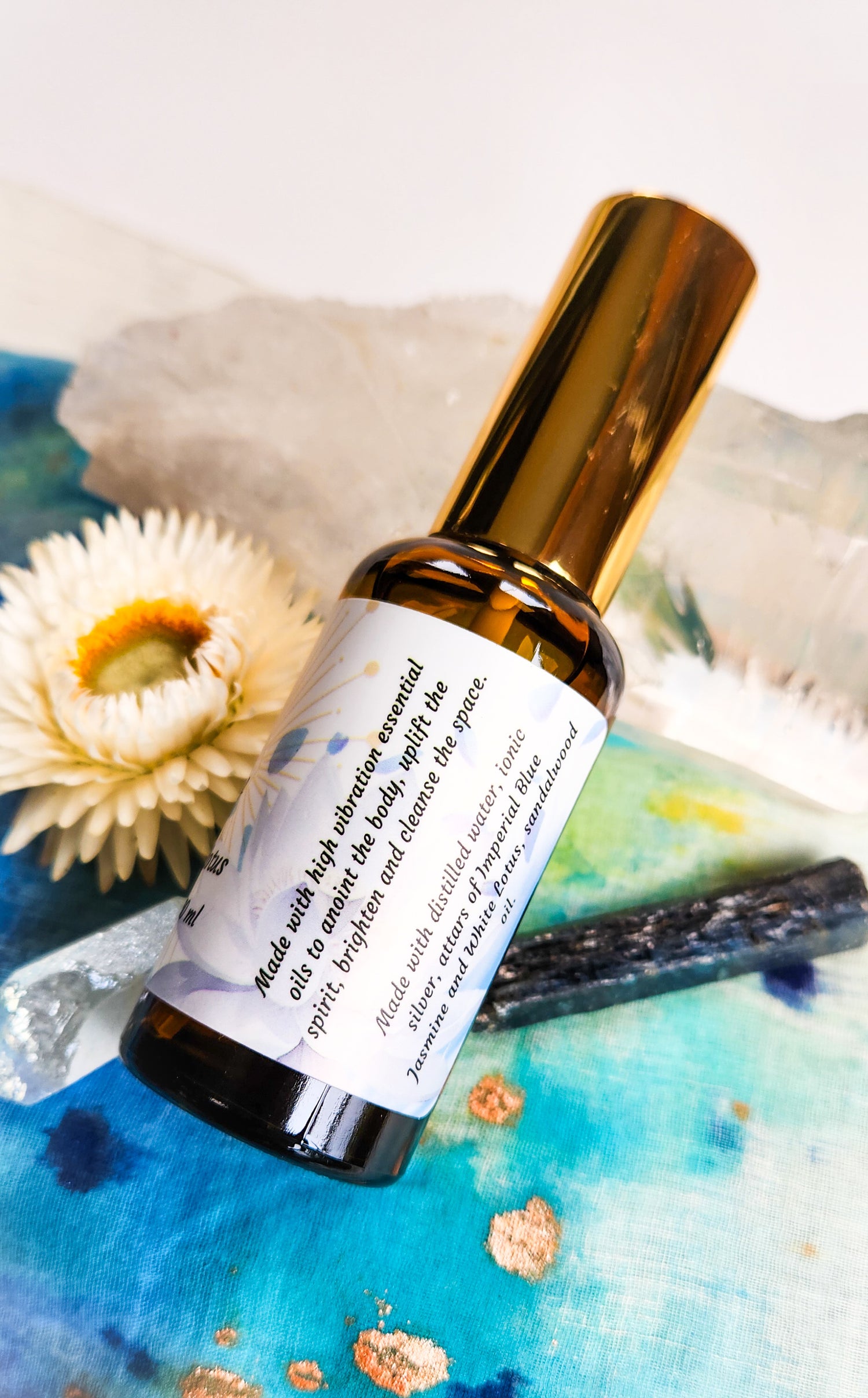 Blue Jasmine and White Lotus